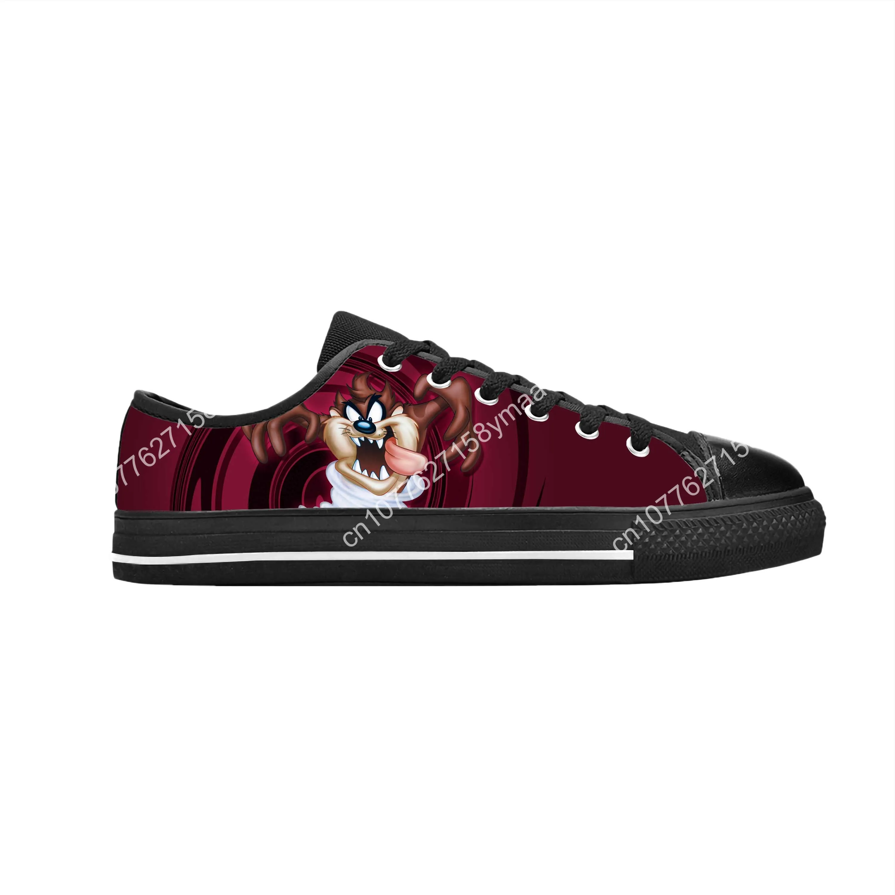 Hot Tasmanian Evil Devil Anime Cartoon Manga Comic Casual Cloth Shoes Low Top Comfortable Breathable 3D Print Men Women Sneakers