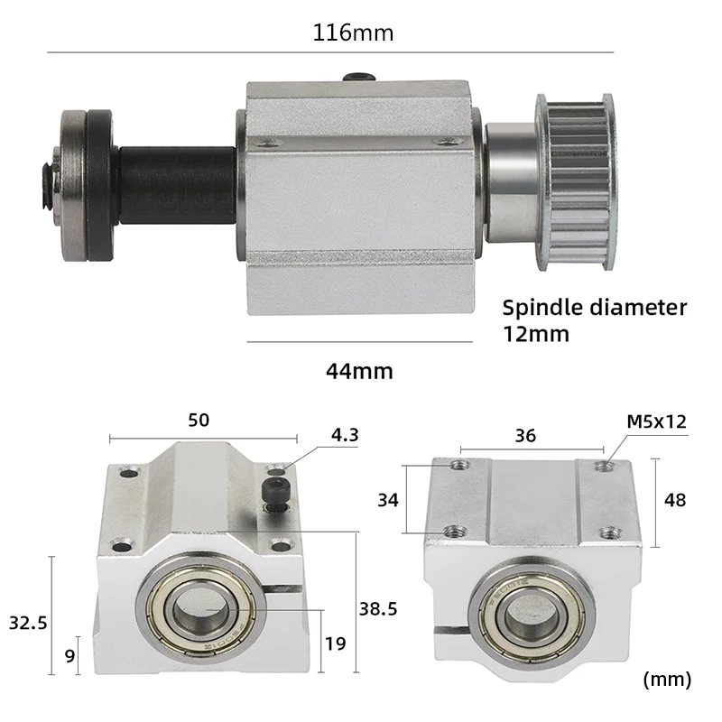 Mini Woodworking Table Saw Spindle Seat DIY Cutting Machine Home Grinding Machine Bearing Seat Table Saw Spindle Assembly