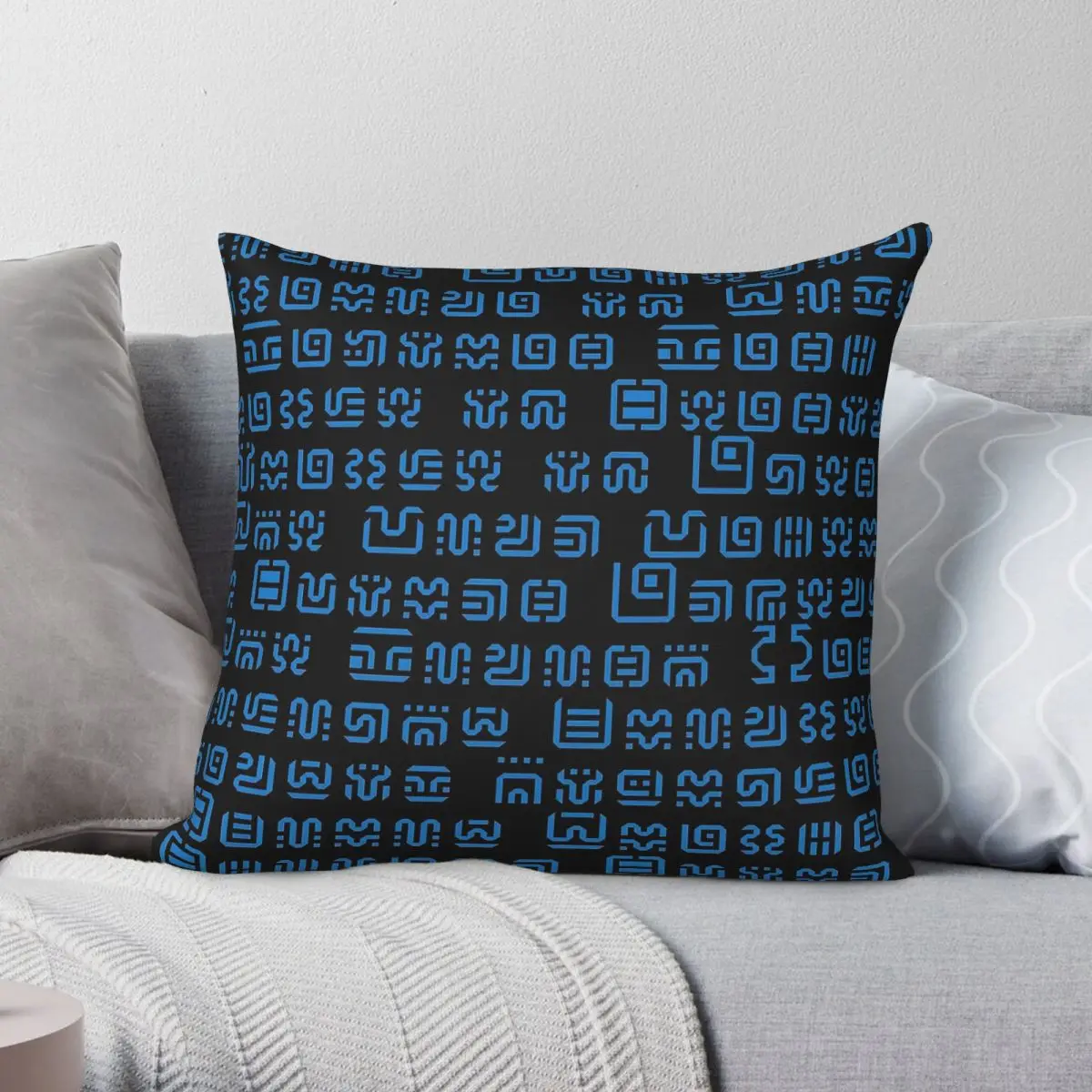 Sheikah Language Pillowcase Polyester Linen Velvet Pattern Zip Decorative Throw Pillow Case Room Cushion Cover 18