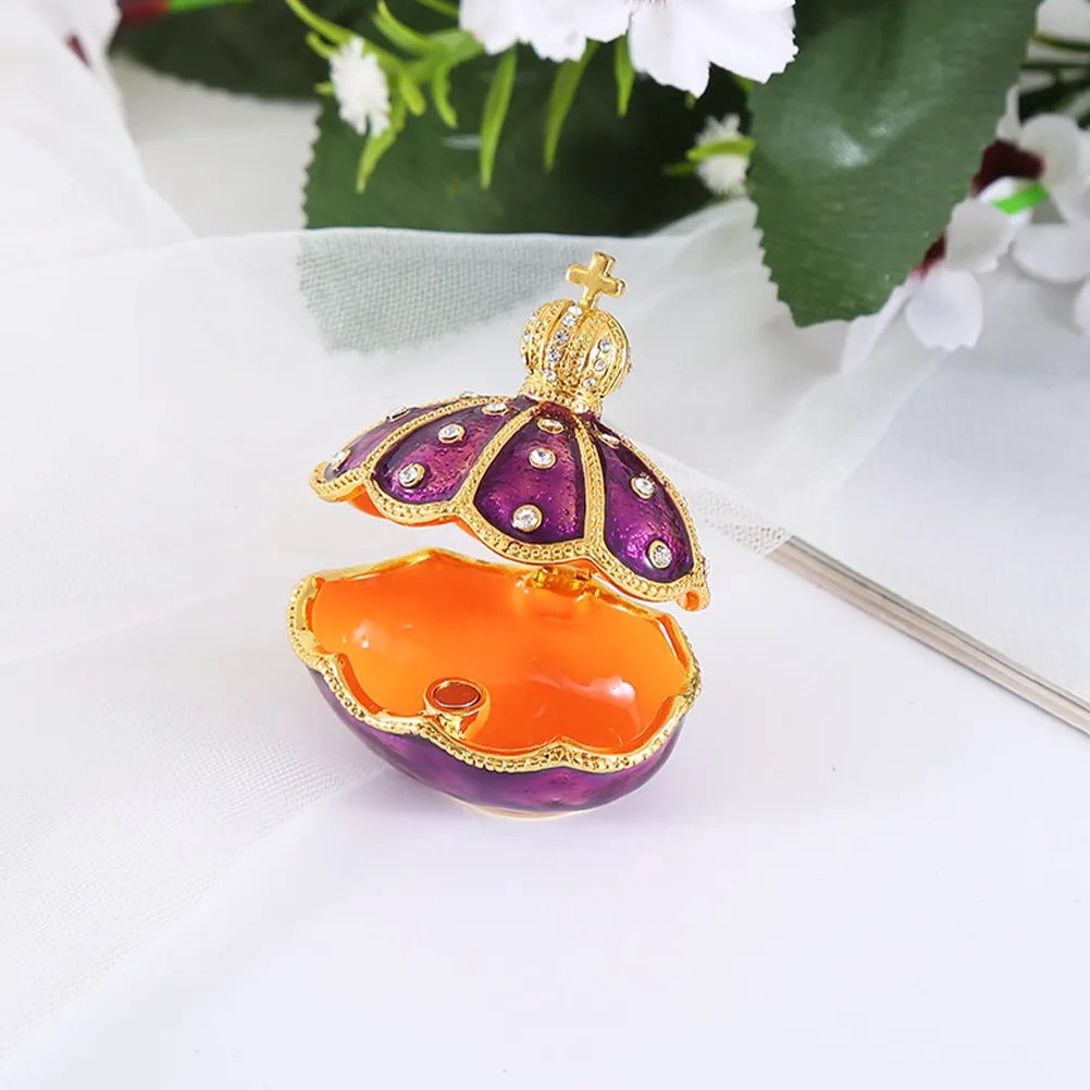 

Seashell Jewelry Box Stylish Lightweight Easy Open Close Ring Earring Necklace Pendant Organizer Desktop Decor Gift Packaging