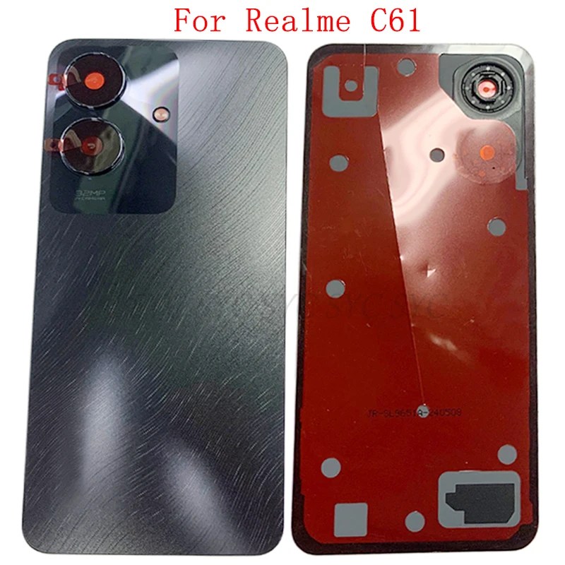 

Back Cover Rear Door Case Housing For Realme C61 Battery Cover with Logo Repair Parts