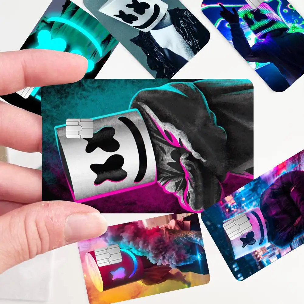 DJ M-Marshmello Anmie Sticker Film Skin Cover For Credit Card Debit Bank Card Front