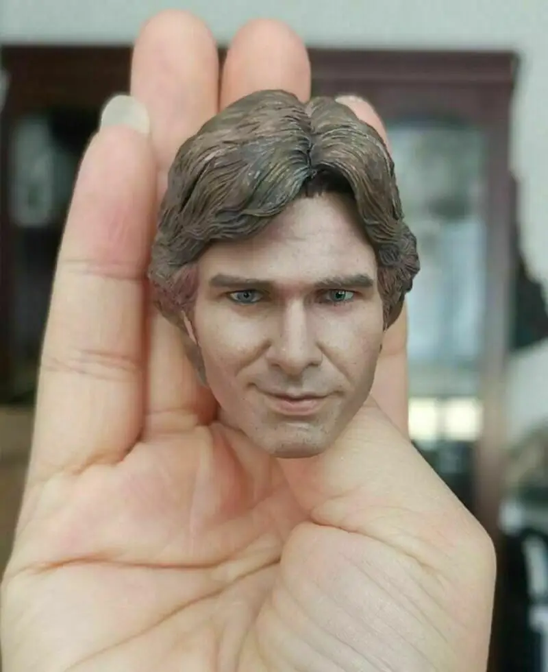 Harrison Ford Hansolo 남성 머리 조각 모델, PVC 금발 머리, 액션 피규어 바디 인형, 1/6 체중계