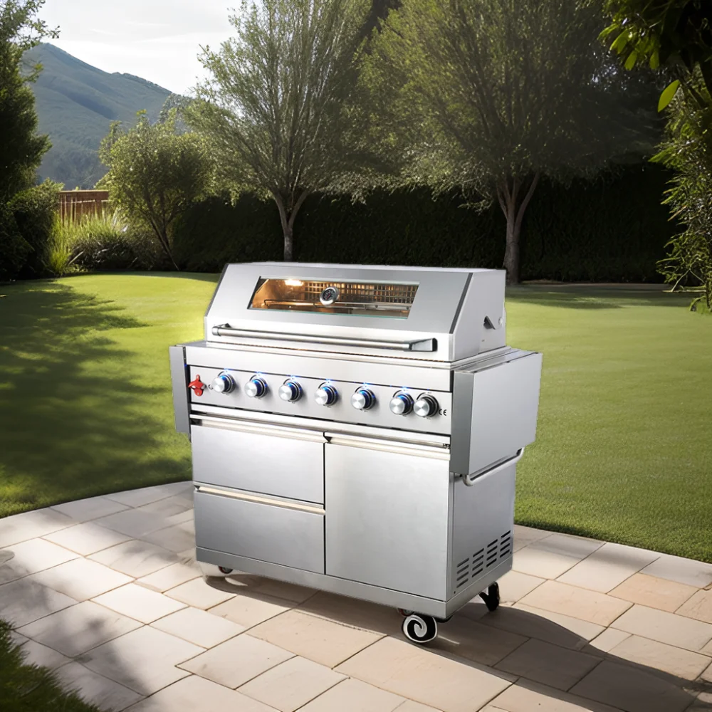 

Premium 304 Stainless Steel Built in Outdoor Commercial BBQ Luxury Charcoal Gas BBQ Grill for Sale