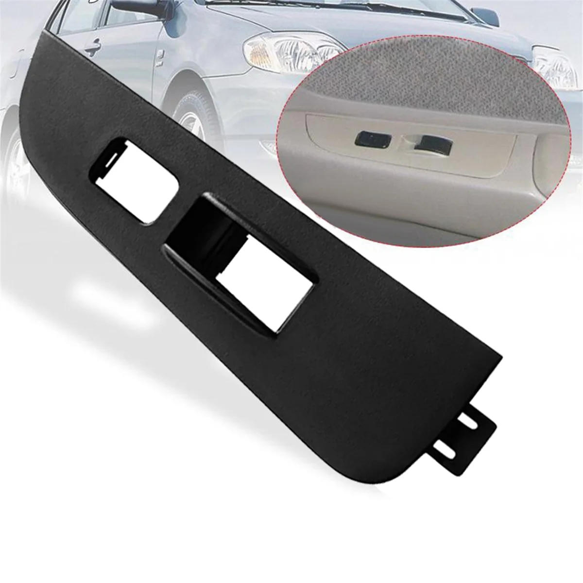 Passenger Side Front Door Armrest Upper Panel 74231-02060-B0 for Toyota Corolla 1998-2002 Power Window Switch Bezel Trim