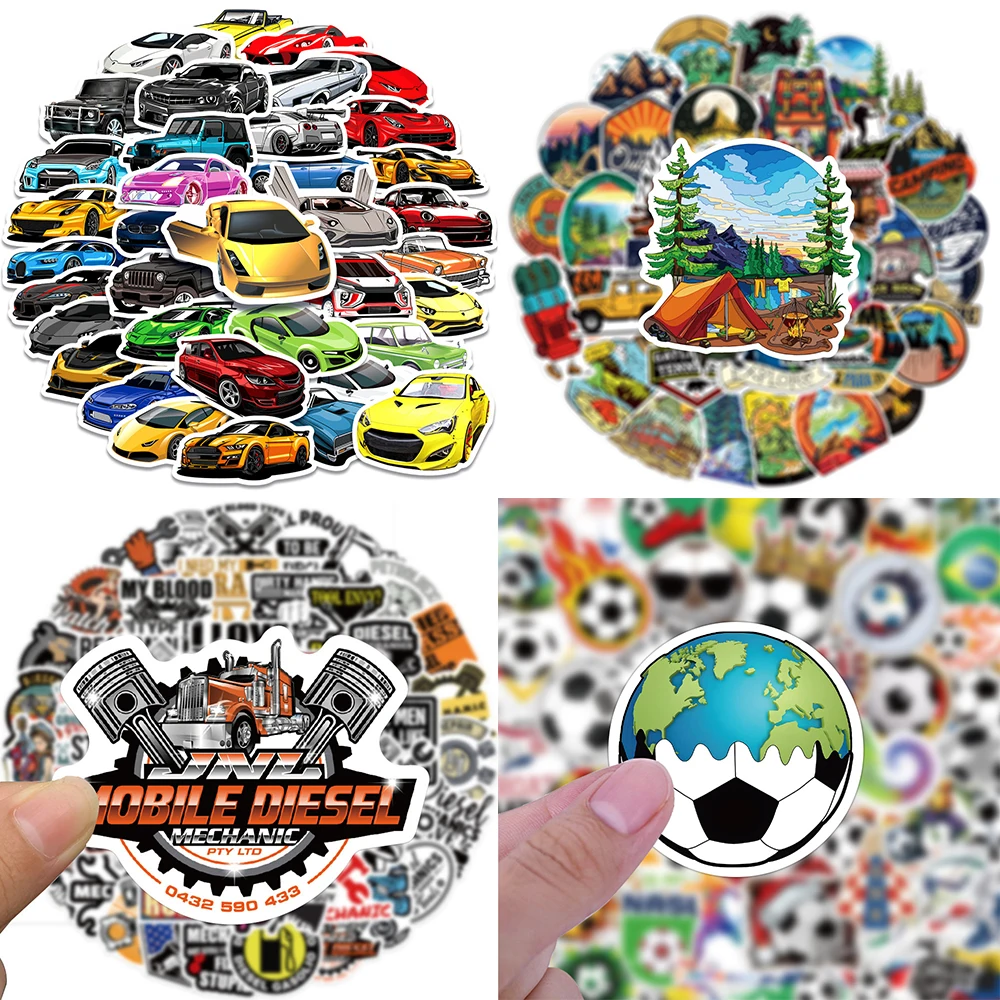 10/30/50PCS Cartoon Pattern Stickers Series Outdoor Travel Camping Backpack Graffiti Luggage Laptop Helmet Decoration Wholesale