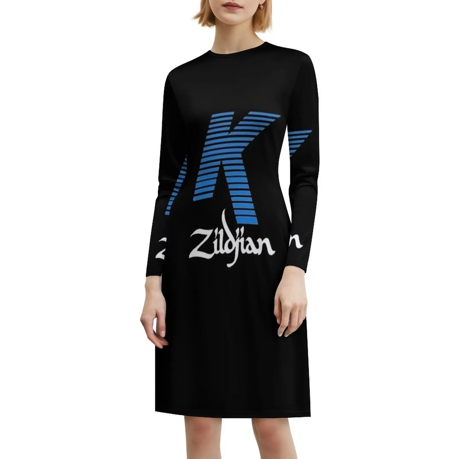 فستان كاجوال على الطراز الكوري الكبير للنساء فساتين مكتب يومية بسيطة للسيدات Happy Good Monday ملابس نسائية لطيفة ومضحكة #6