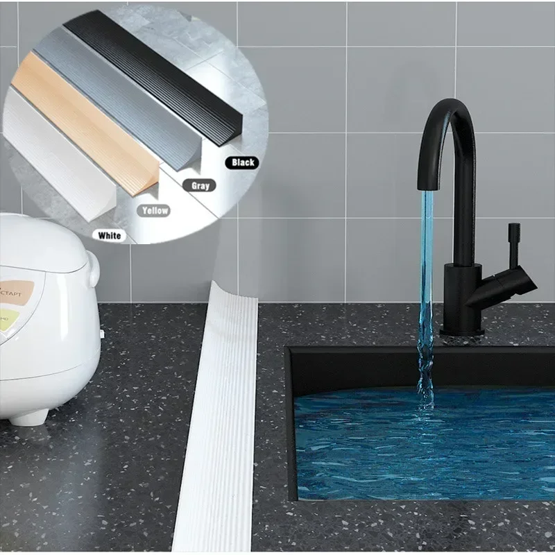 

Новая силиконовая пробка для воды для ванной комнаты, кухонной столешницы, разделительная удерживающая полоса для сухого и влажного воздуха, порог для душа, барьер для водяной дамбы