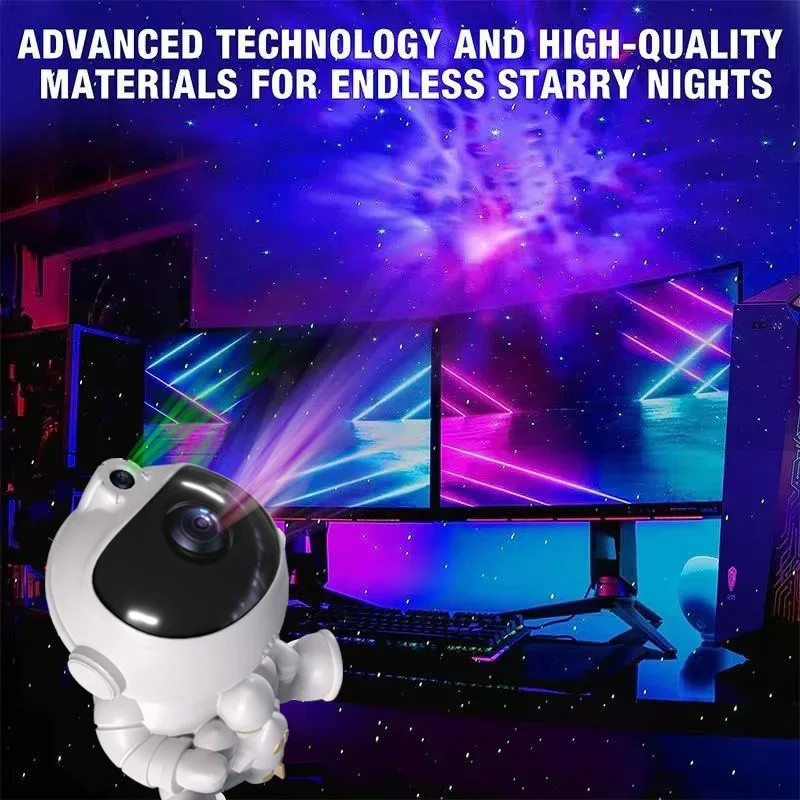 Galaxy Star Projector LED Night Light Starry Sky Astronaut Porjectors Lamp for Decoration Bedroom Home Decorative Children Gifts