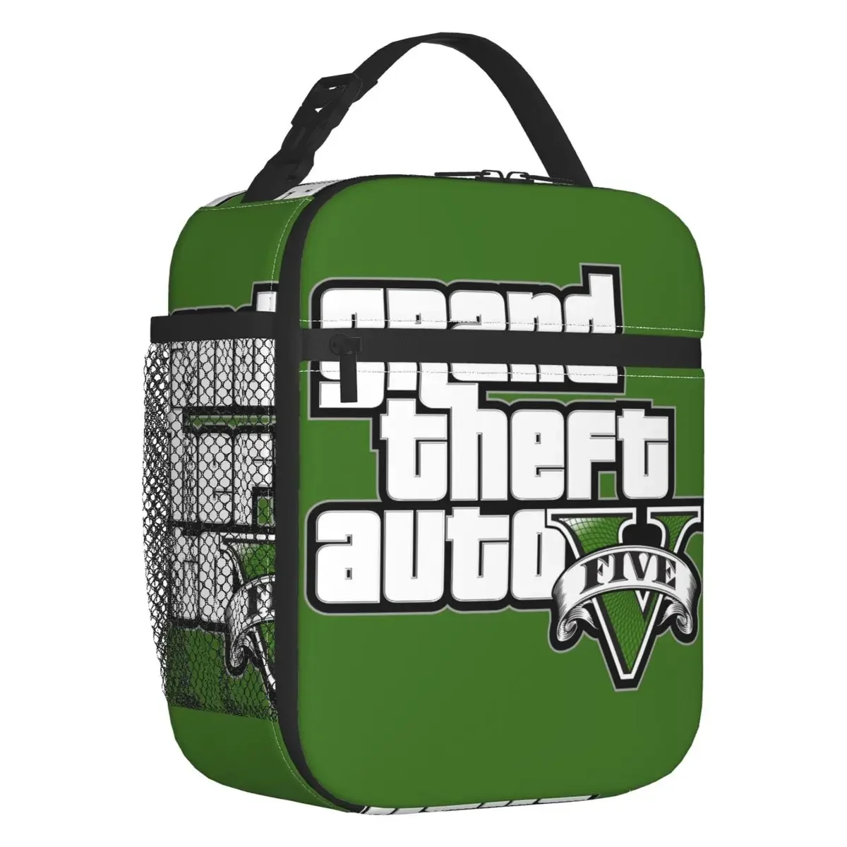 

Adventure Game Insulated Lunch Bags for Women GTA Adventure Game Resuable Thermal Cooler Bento Box Work School Travel