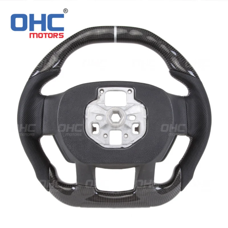 For Ford F150 Raptor Cross-border productperForated leather carbon fiber car steering wheel assembly modification