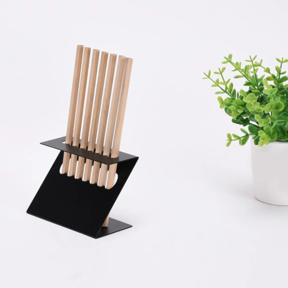 

Metal Pen Holder Display Stand for Desk - Sleek Modern Design Ballpoint Pen Organizer Rack Storage for Home Office Nail Art