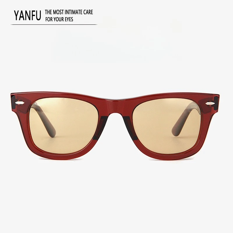 新しいレッドフレーム偏光キャットアイサングラス女性アセテートメガネ女性屋外-uv400-眼鏡男性運転ファッションライスネイル