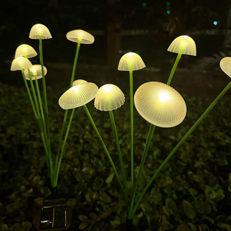 

1/2PCS Solar 6/8/10LEDs Jellyfish Lamp Mushroom Lamp Solar Ground Plug Lamp Courtyard Garden Decoration Lamp Landscape Lawn Lamp