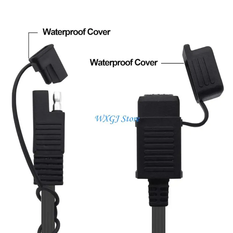 

37JE SAE Male To USB Female Power Cable Motorcycle USB Chargers 5V 2A Waterproof