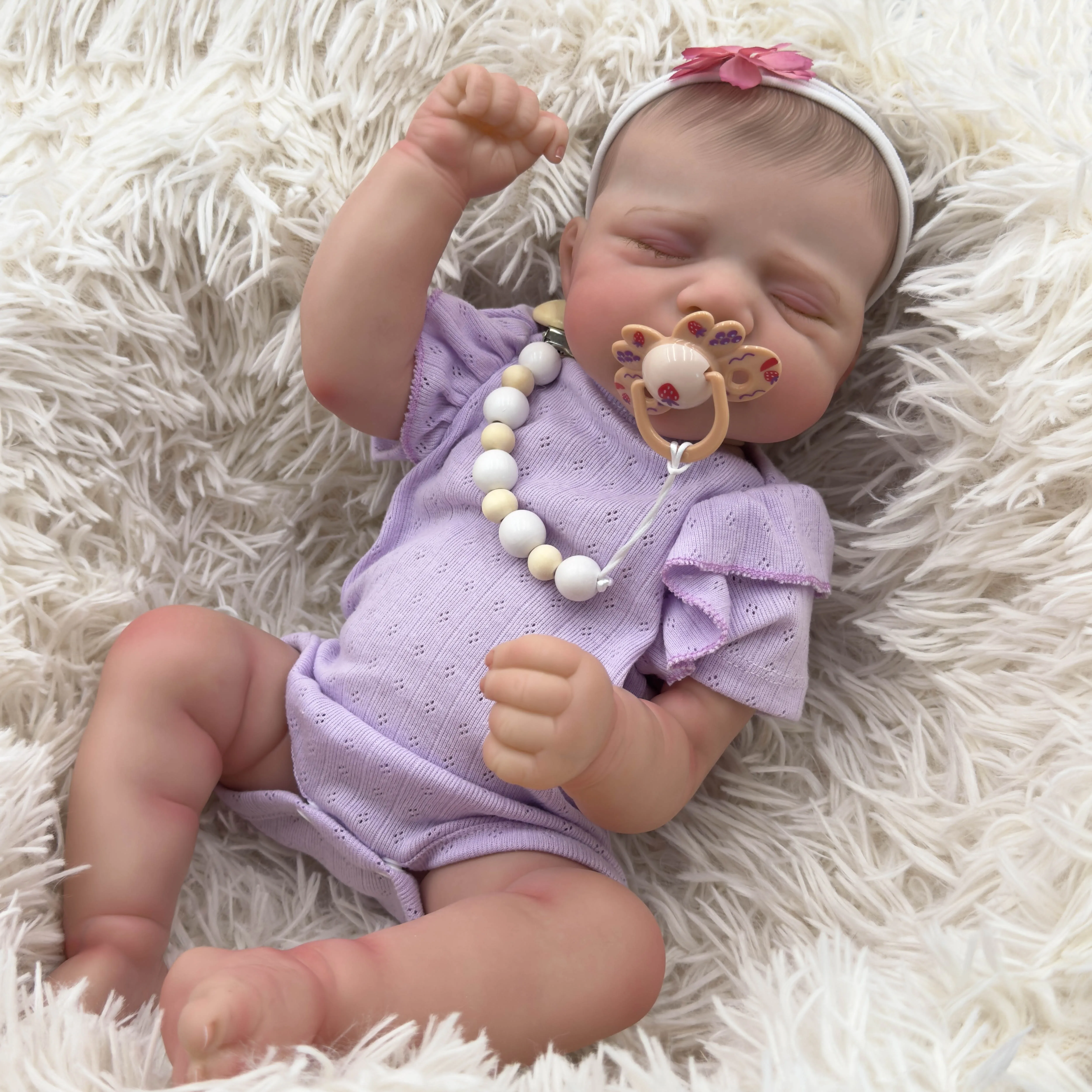 

NPK 48CM Newborn Pascale Full Body Baby Reborn Doll Realistic 3D Skin Hand-Painted Visible Veins Soft Touch Life-Size Collectibl
