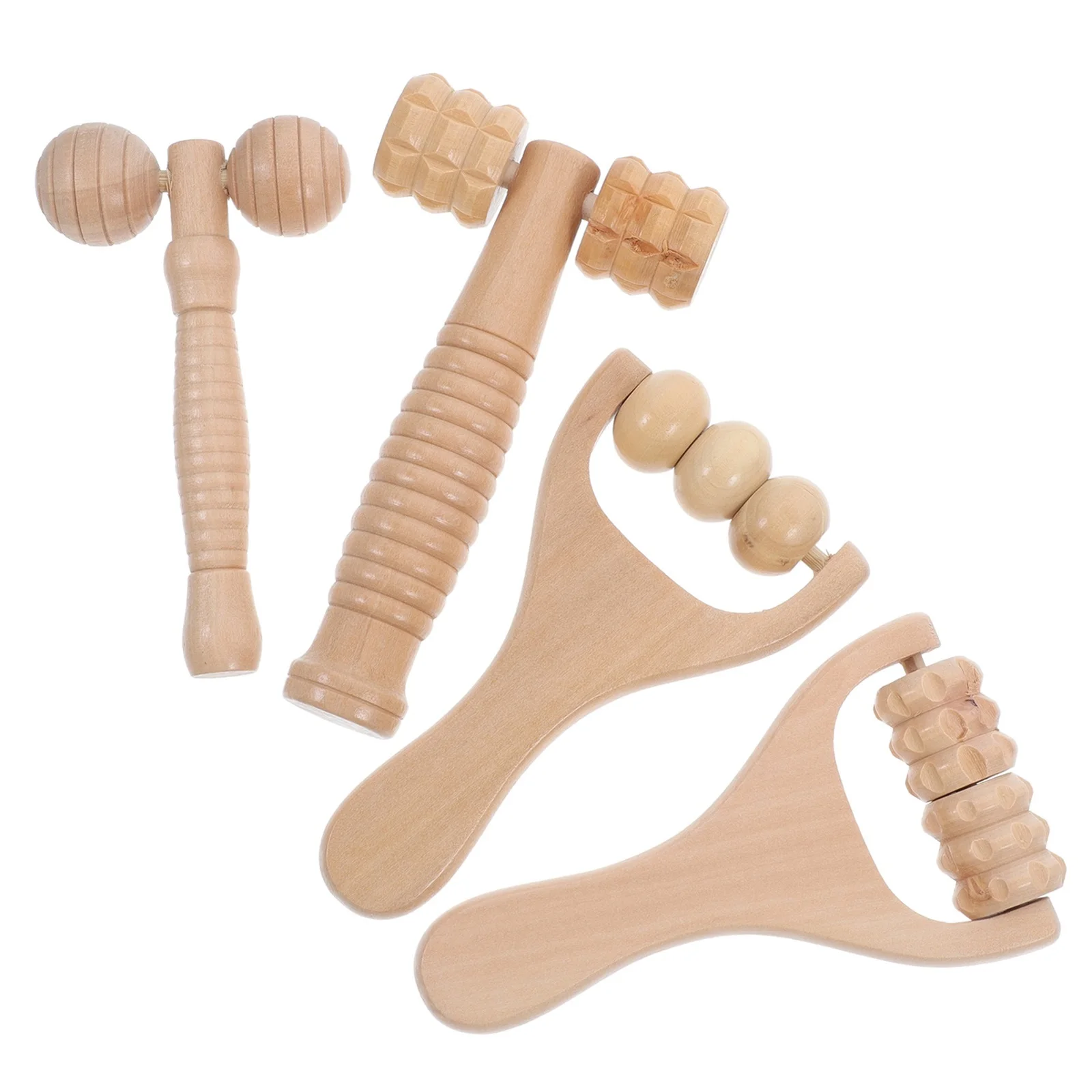 

4 Pcs Foot Massager Tool Compact Shoulder Small Household Neck Khaki Massagers Man