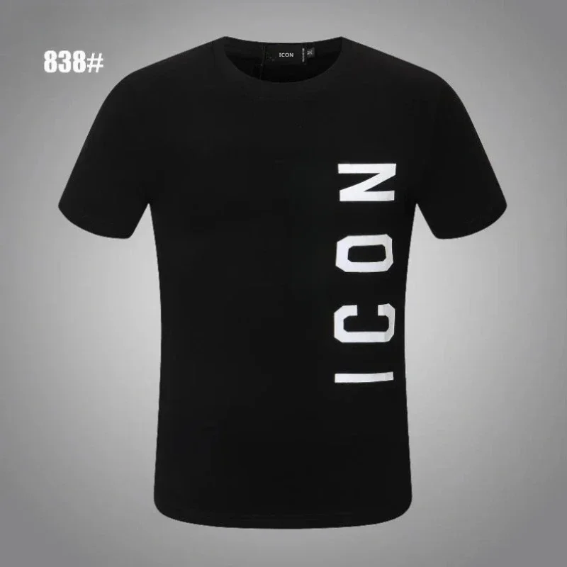 High Quality Dsq2 Cotton Mens 3D Letter ICON Print Men's T-shirt Clothing Tshirt Big size M-XXXL