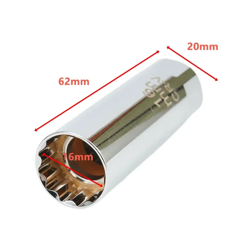 Chiave universale per candele con presa per candele 3/8 magnetica a 12 angoli a parete sottile per strumento di riparazione automatica per rimozione