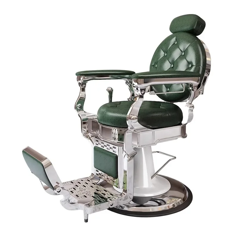 Oil head chair, special for hair salon, reclining men's large chair for haircutting, perming and dyeing, retro hair salon chair,