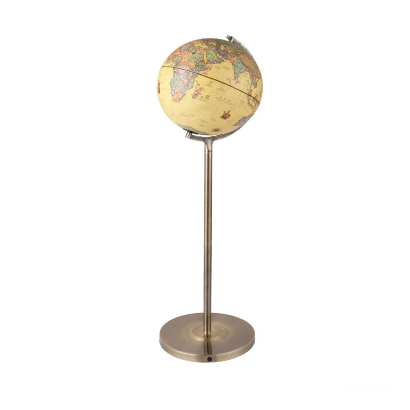 32CM vertical retro high definition globe with LED lights home decoration office floor decoration ornament