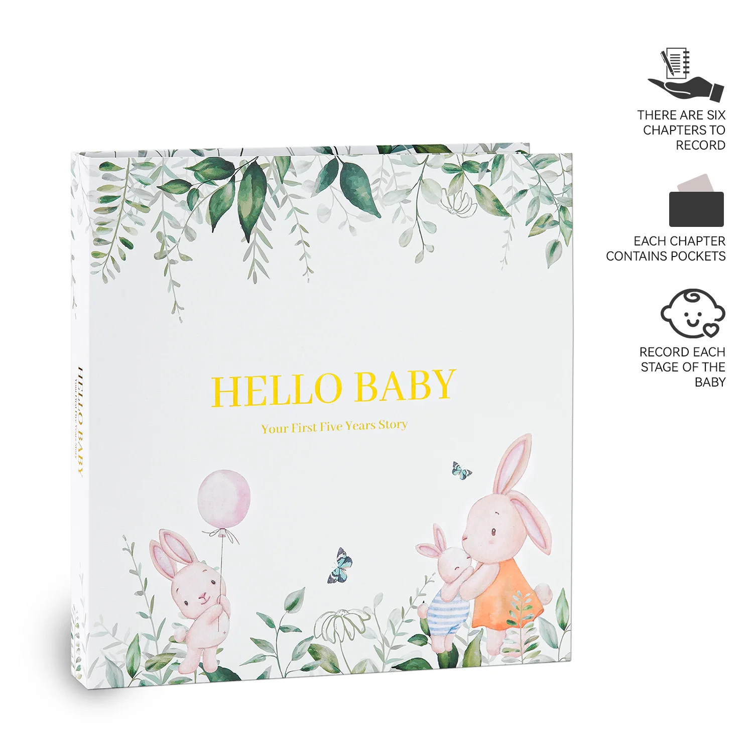 Baby Pregnancy Memory Book DIY Family Kids Record Growth Photo Album First Year Scrapbook Album Baby Memory Book For New Parents