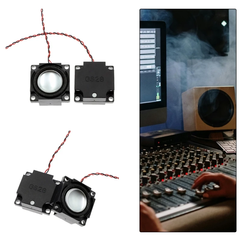 ลำโพงแม่เหล็กสี่เหลี่ยมสูง 28 มม. ที่ชัดเจนสำหรับปรับแต่งอุปกรณ์เสียง