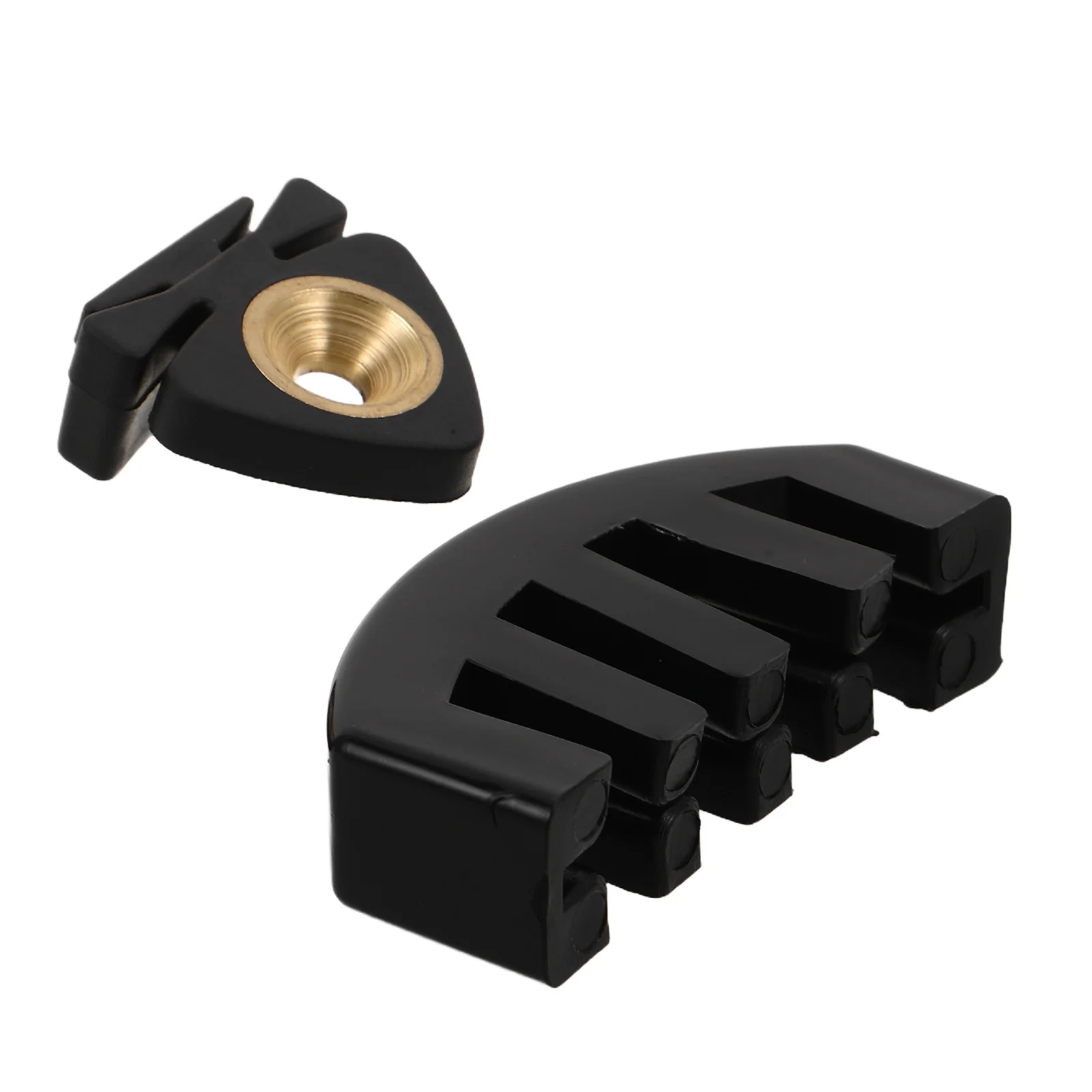 

2Pcs Black Violin Practice Mute Portable Rubber Noise Reduction Muffler for Home Orchestra Small Lightweight Violin Accessories