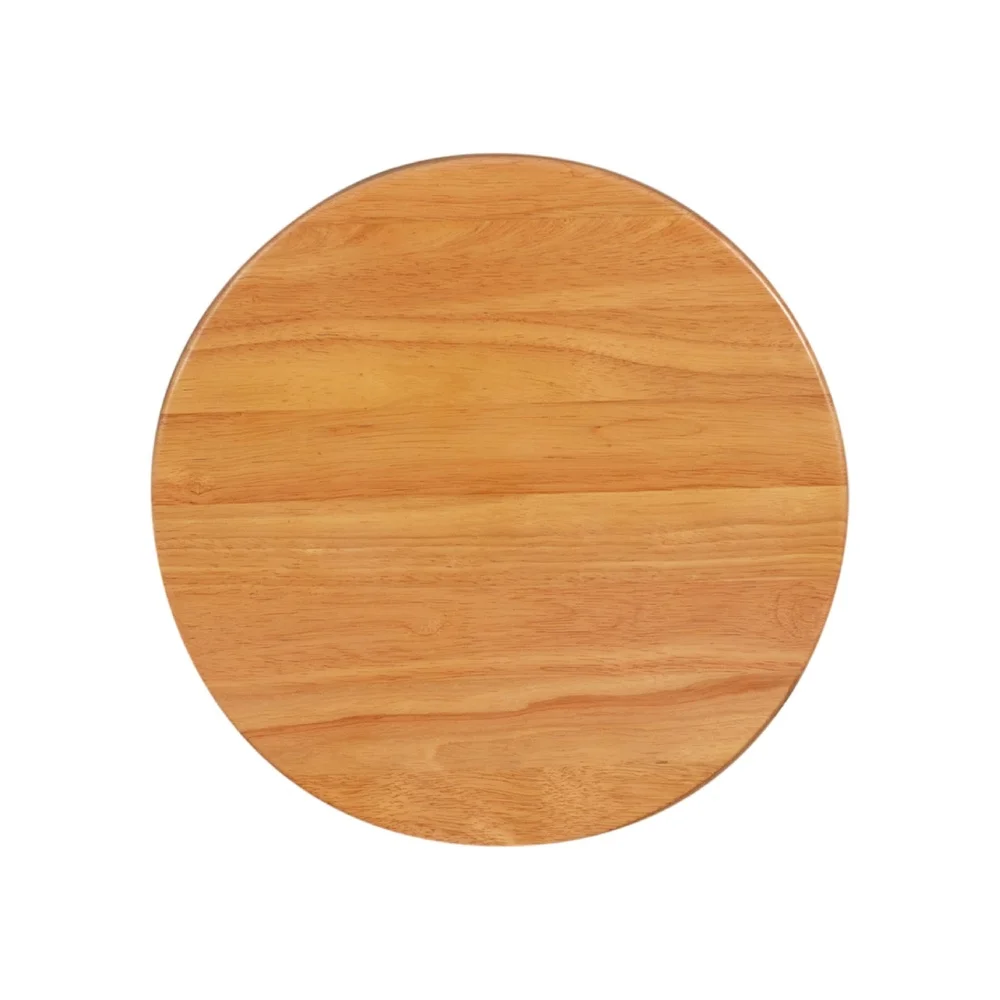 Solid Wood Bar Stool 29 Inch Round Natural Finish Durable Kitchen Dining Room Furniture Comfortable Design Assembly Required