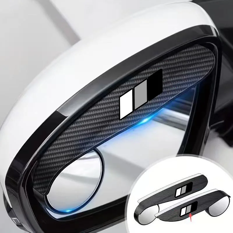 Gadget à prova de chuva para espelho retrovisor de carro, espelho retrovisor pequeno e redondo, proteção contra chuva integrada, decoração para carro 