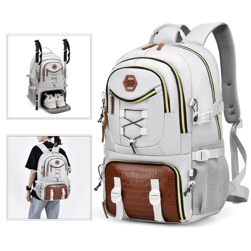 

Large Capacity Outdoor Women Travel Backpack Shoes Compartment Sports Camping Trekking Knapsack Men Laptop Bag School Backpacks