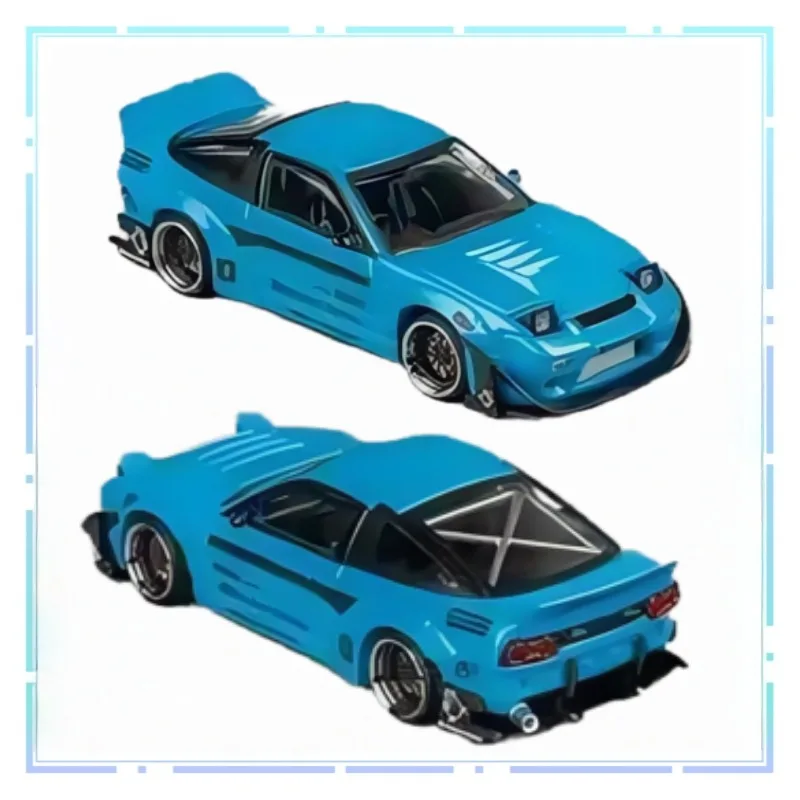 

1:64 Micro Turbo Rocket Bunny Pandem Silvia 180SX BabyBlue литой под давлением сплав модель автомобиля коллекция моделирование автомобиля фестиваль подарки