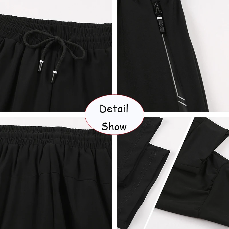 Joggers de verano para hombre, pantalones de chándal informales de secado rápido, transpirables, ligeros, elásticos para pies, 8XL