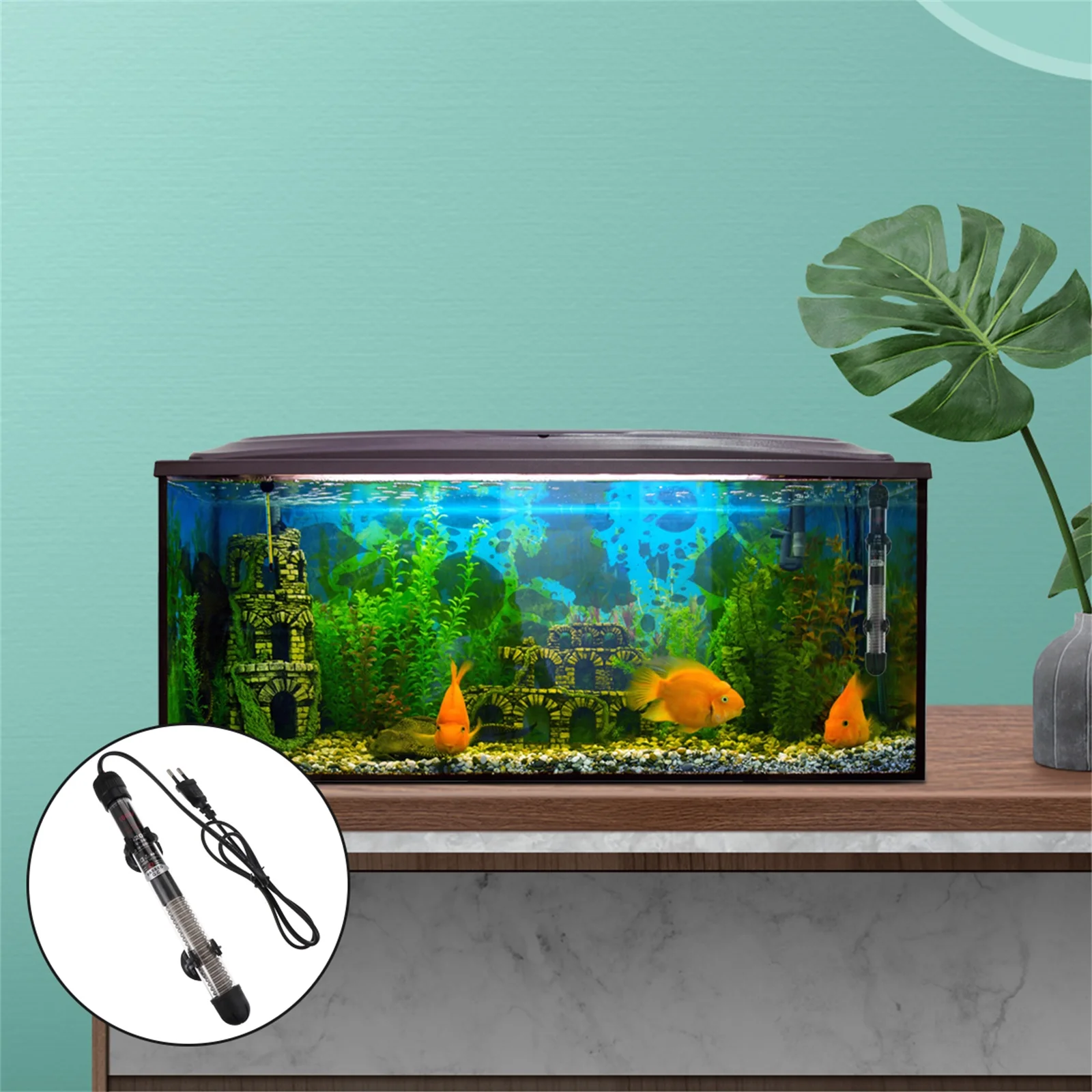 

100 W Constant Temperature Heating Rod Safe Fish Tank Heater Automatic Bowl Glass Aquarium