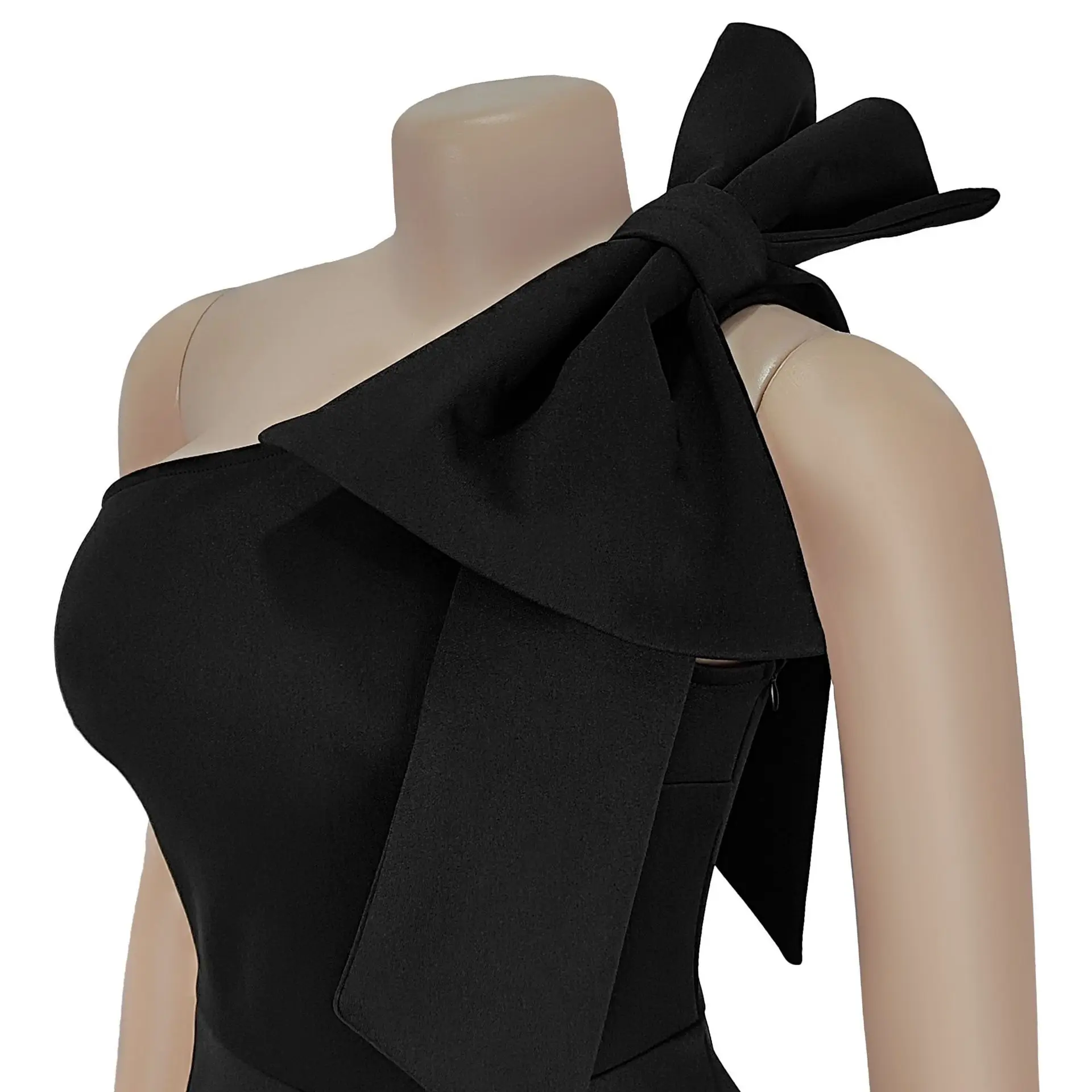 C3322 فساتين سهرة عصرية للنساء بكتف واحد وفيونكة كبيرة فستان ماكسي للسيدات فساتين أفريقية للنساء ملابس