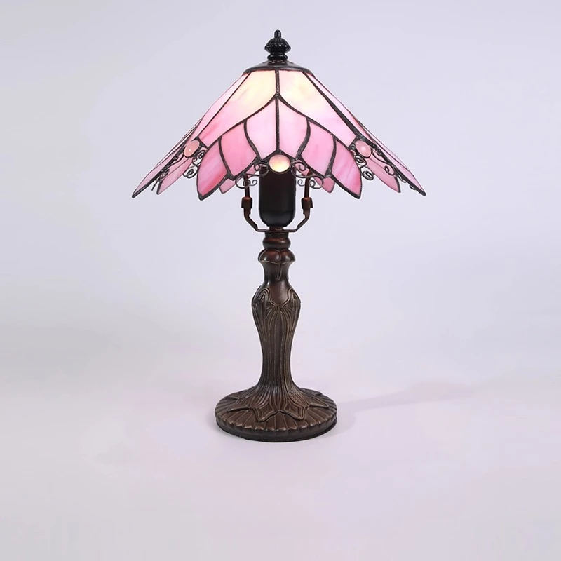 

American vintage glass table lamp French medieval creative atmosphere bedside lamp