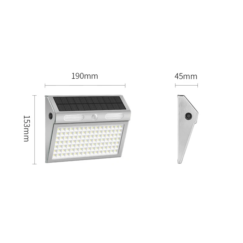 Imagem -02 - Impermeável Led Solar Lamp para Casa Outdoor Gate Wall Iluminação Jardim Luz Lâmpada de Parede Indutiva Novo