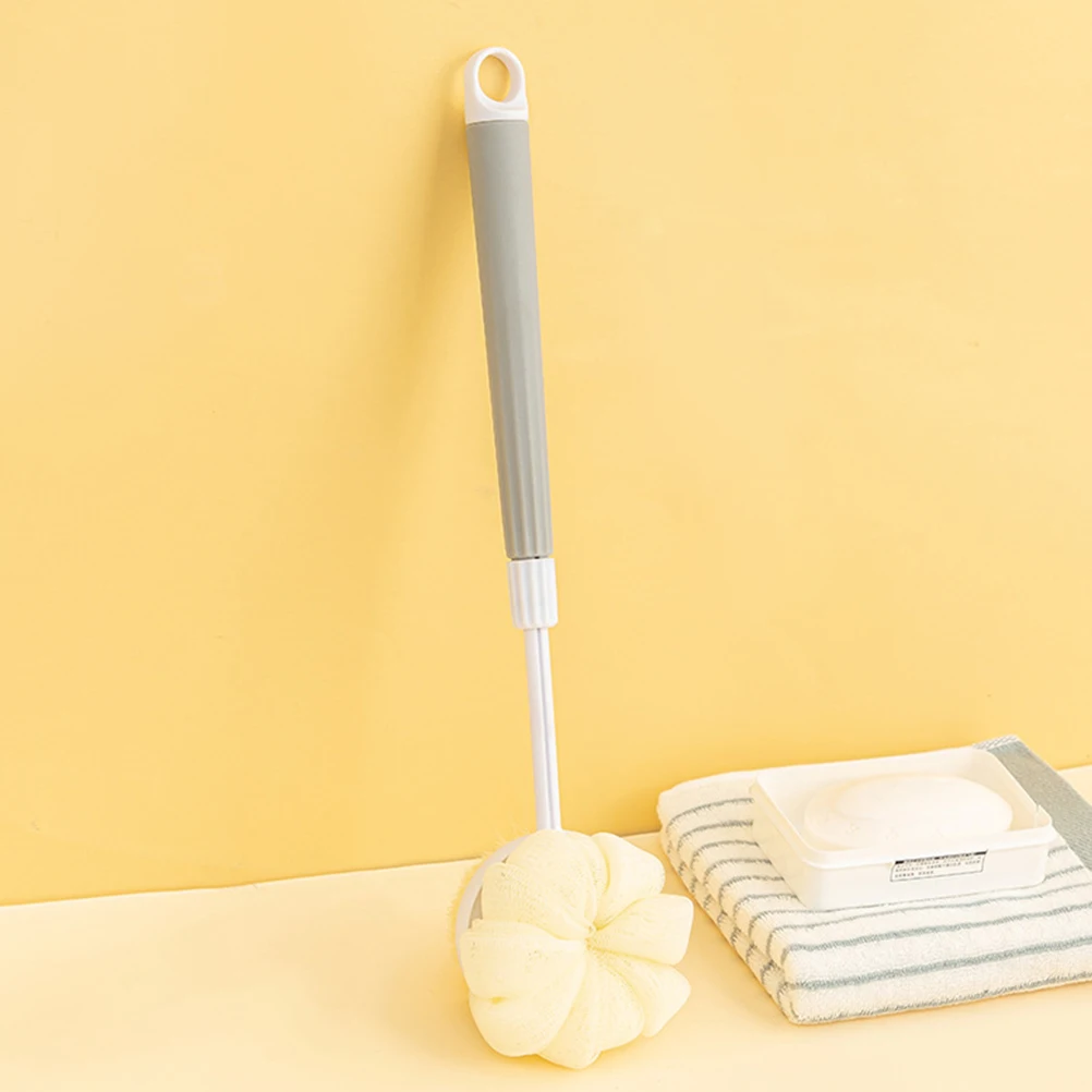 

2pcs Long Handle Bristles Adjustable Retractable Bath Brush 2-In-1 Back Scrubber Body Exfoliation Lotion Applicator