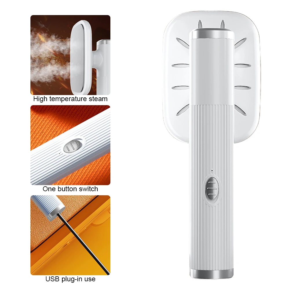 مكواة بخار جافة ورطبة 360 °   مكوّاة الملابس الصغيرة بالبخار، مكوّاة كهربائية تعمل بمنفذ USB لكي الملابس القماشية