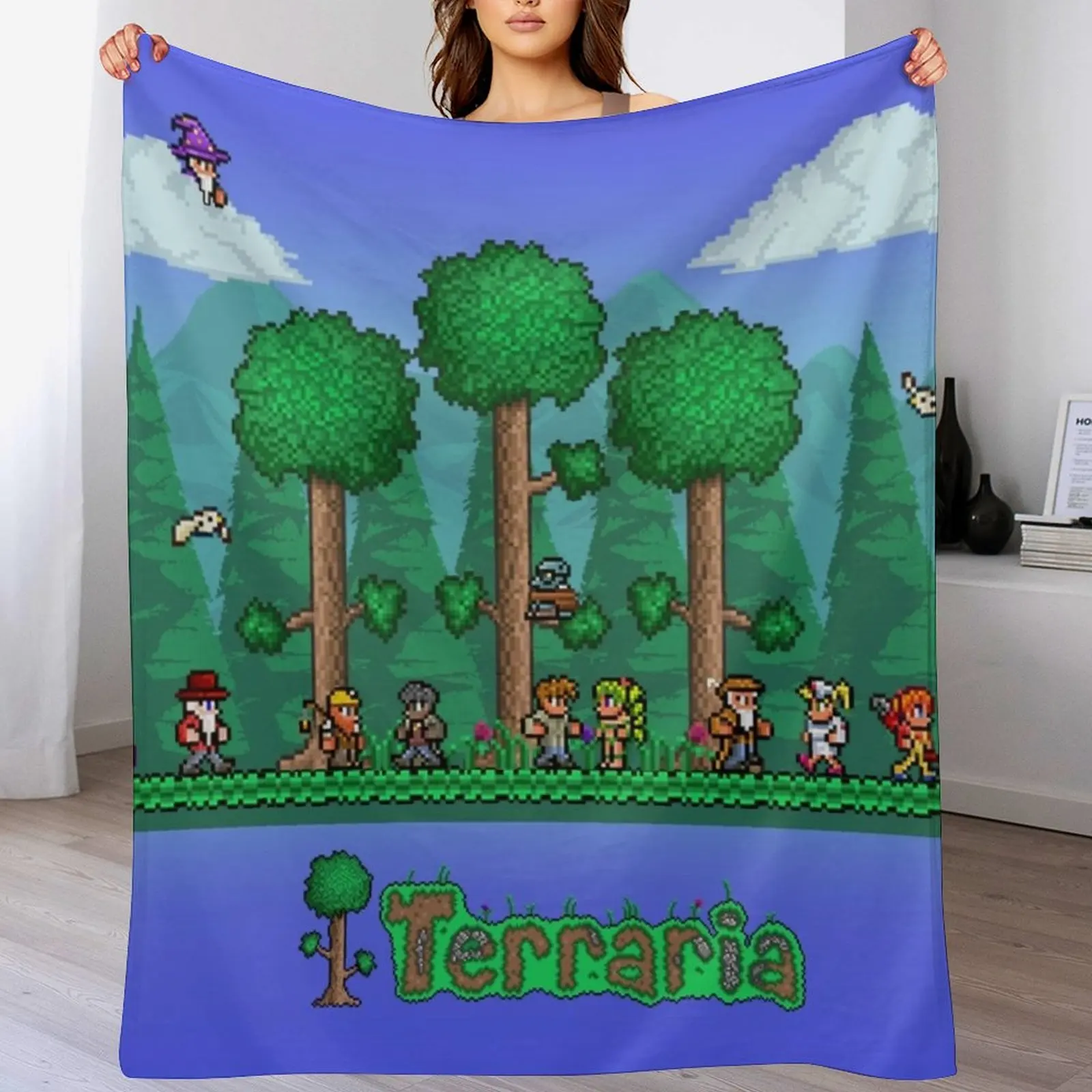 

Terraria - Indie Game Throw Blanket anime Beautifuls Moving Blankets