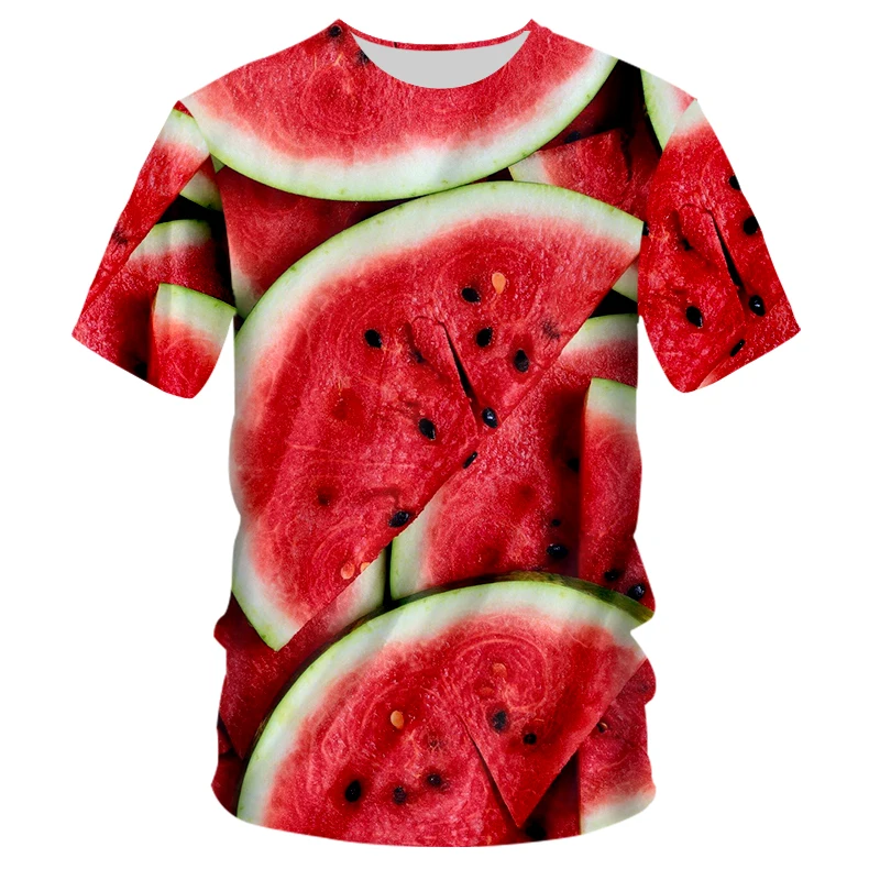 

T-Shirt for Men Summer Hip Hop Fruit 3D Print Daily Casual Funny Large Size Short Sleeve Neutral O-neck Premium Quick Dry Cool