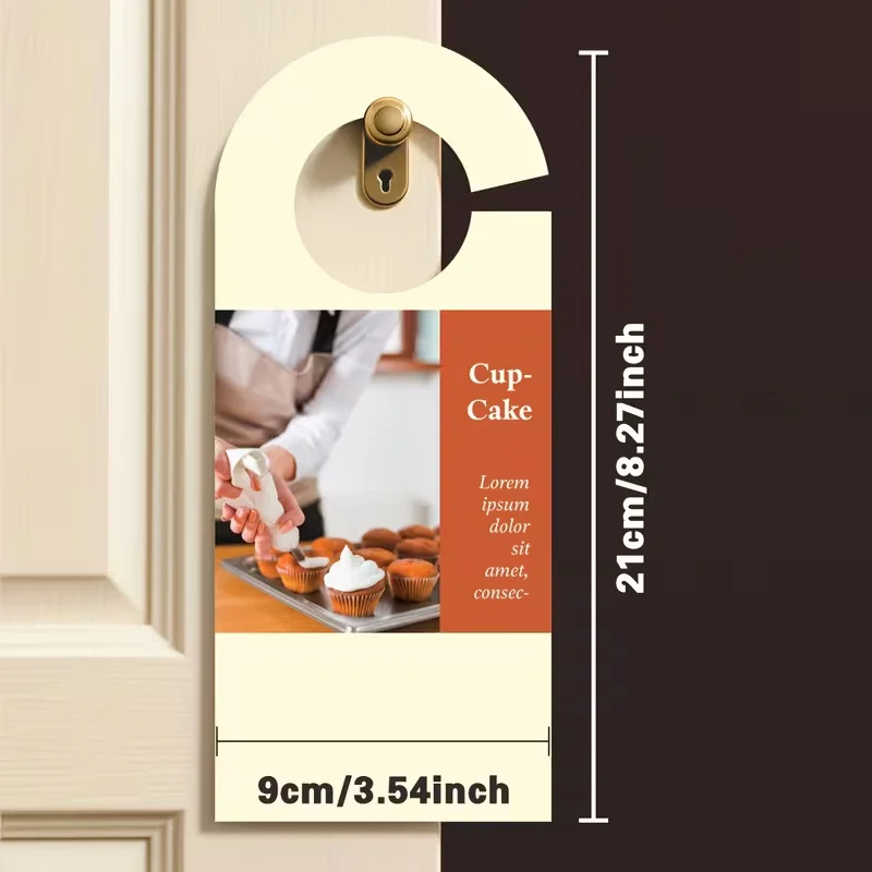 Customizable Restaurant Promotional Door Hanging Sign Personalized Graphics Suitable for Food Industry Business Marketing Commun