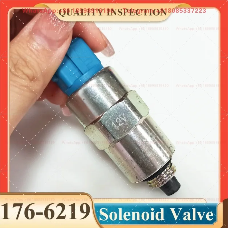 176-6219 12V Solenoid Valve 1766219 for Backhoe Loader 414E 416 416D 416E 416F 416F2 420 420D 420E 420F