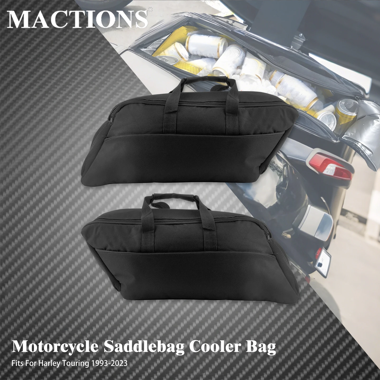 

Motorcycle Inner Bags Saddlebag Cooler Bag 1 Pair Luggage Bag For Harley Road King Ultra Limited Street Electra Glide 1993-2023