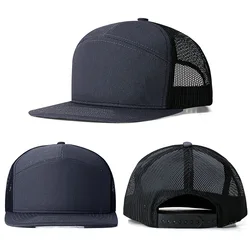 Najwyższej jakości siatkowe czapki z daszkiem Seven-Panel Outdoor Sports Hip Hop Dance dla mężczyzn i kobiet Oddychające czapki z daszkiem Trucker Hat