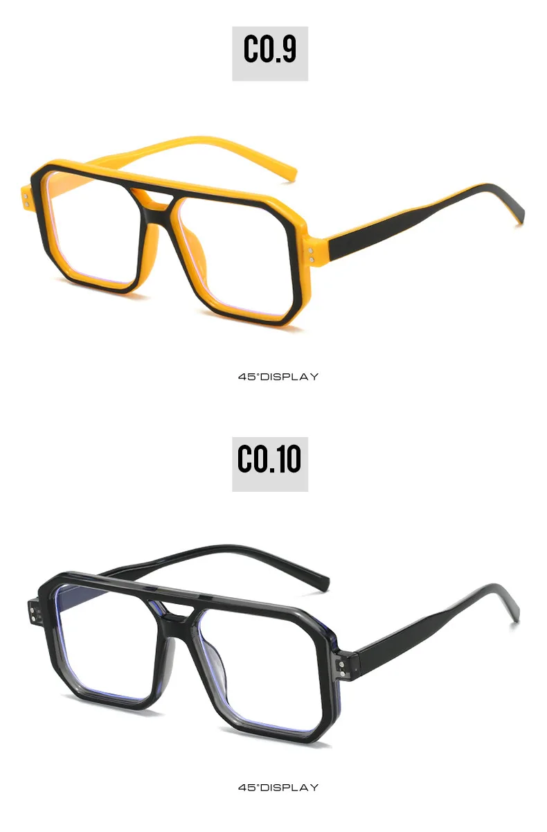 Neue Vintage Quadratische Sonnenbrille für Damen und Herren Marken-Rechteck-Sonnenbrille Ovale Brillen für Männer und Frauen – Detail 19