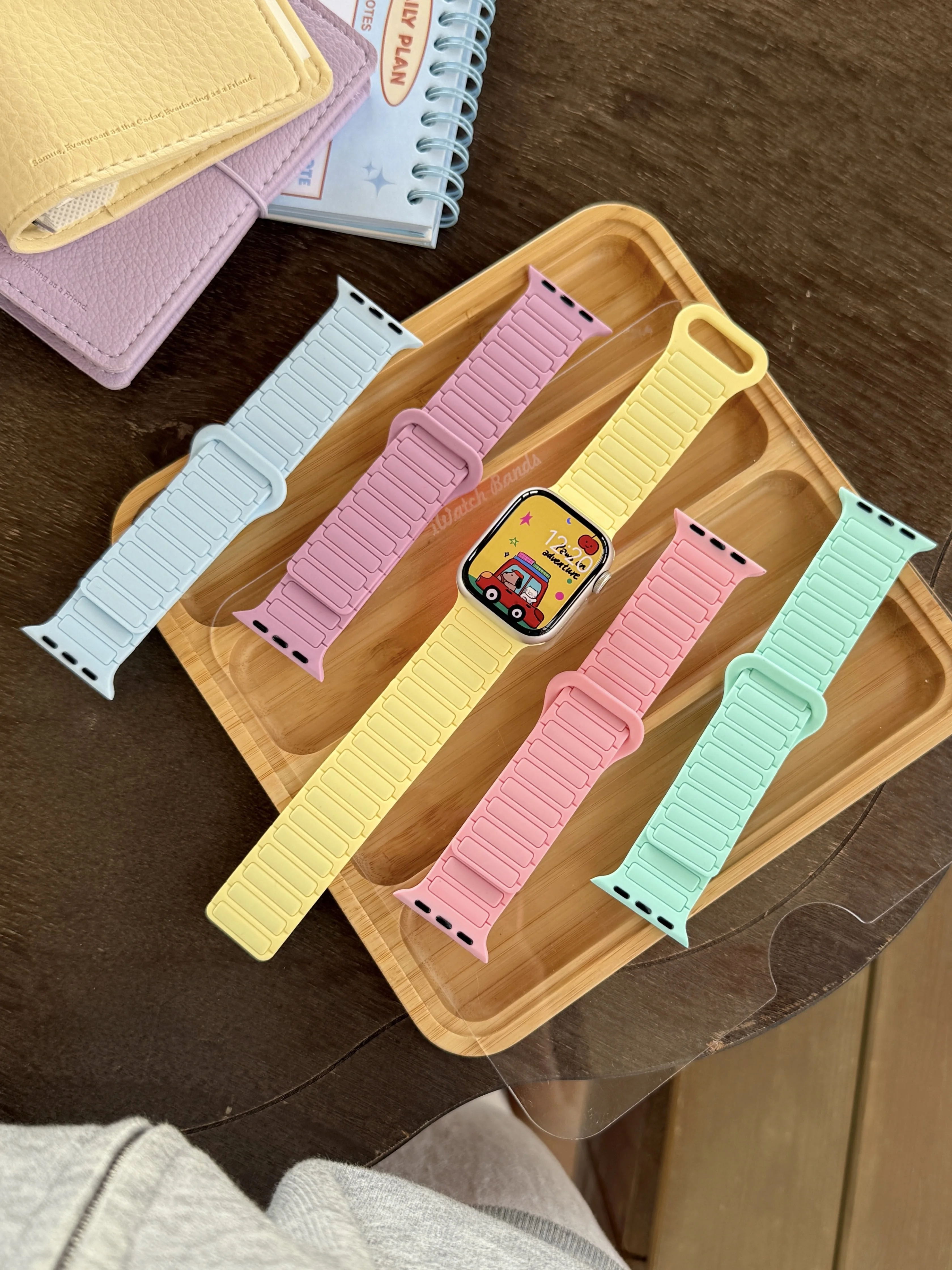 Магнитный ремешок Candy для Apple Watch S11 S10 SE 9 8 7 6 5 Силиконовый спортивный браслет для iWatch 42 мм 46 мм 41 45 мм 40 44 мм Ultra 49 мм