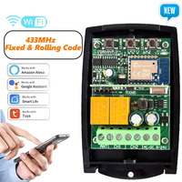 Tuya WIFI Smart Universal Receiver 433MHz 433.92 Garage Door Remote Control Switch 2 Relay Opener
