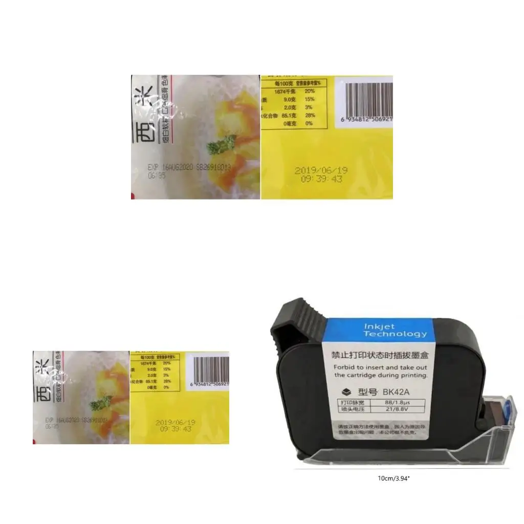 

BK42A Quick Drying Cartridge 12.7mm Handheld Inkjet Printer 42ml Solvent Cartridge for Unencrypted Printers