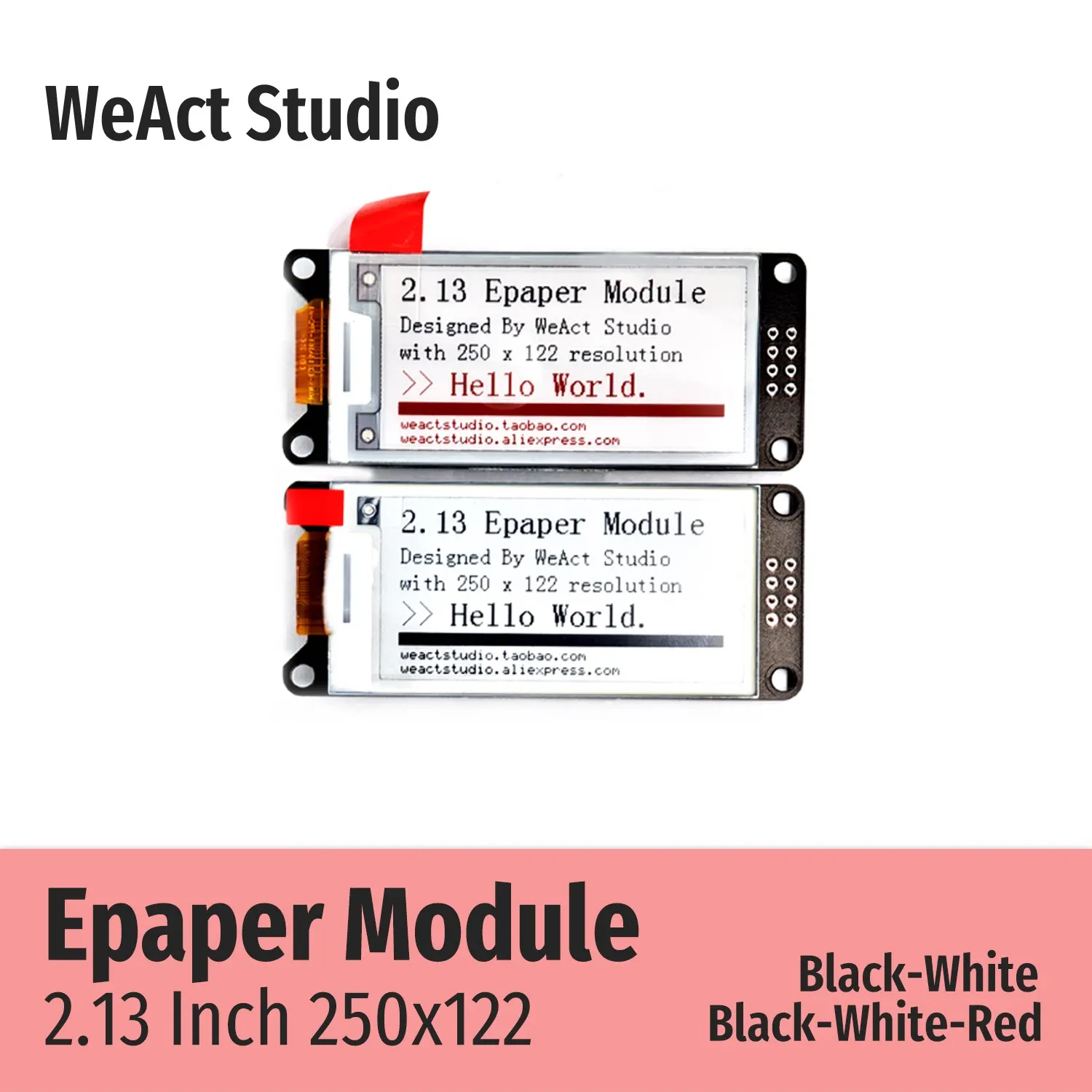 2.13-inch Black and White Red Electronic Paper Ink Screen Module EPD Display 122x250